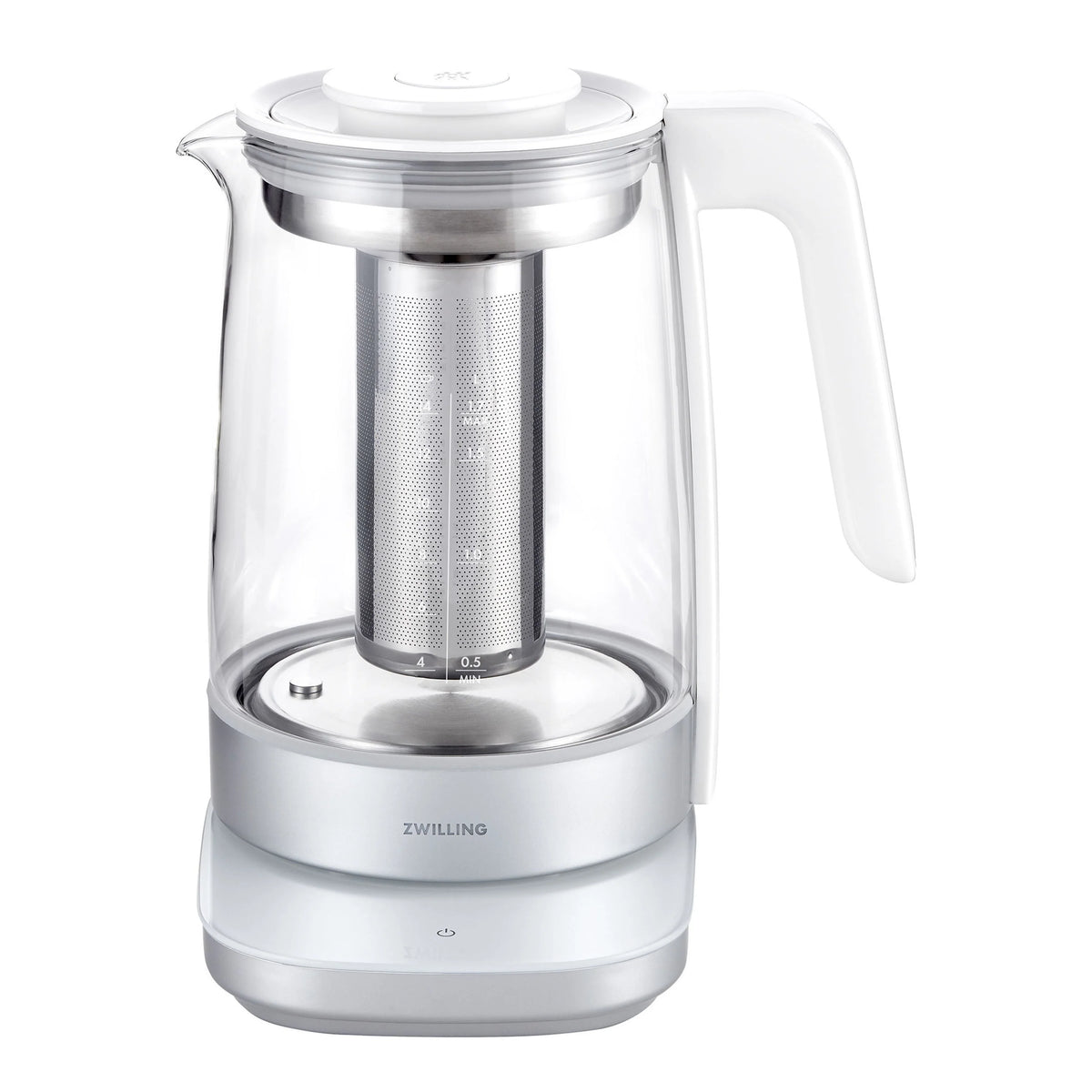 Glass Kettle in Silver N52378
