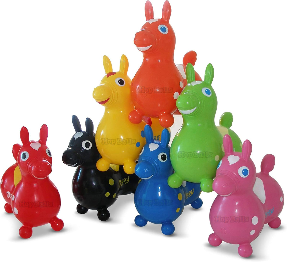 Pastel Pink Rody Horse Pack of 2 L66454