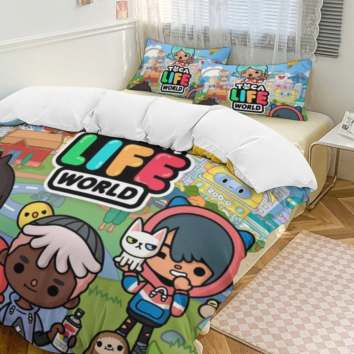 3 Pieces Bedding Sets With 1 Duvet Cover 2 Pillowcases T424556