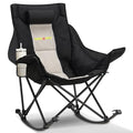 Oversized 400lbs Capacity 600D Oxford Rocking Camping Chair with Cup Holder A30838