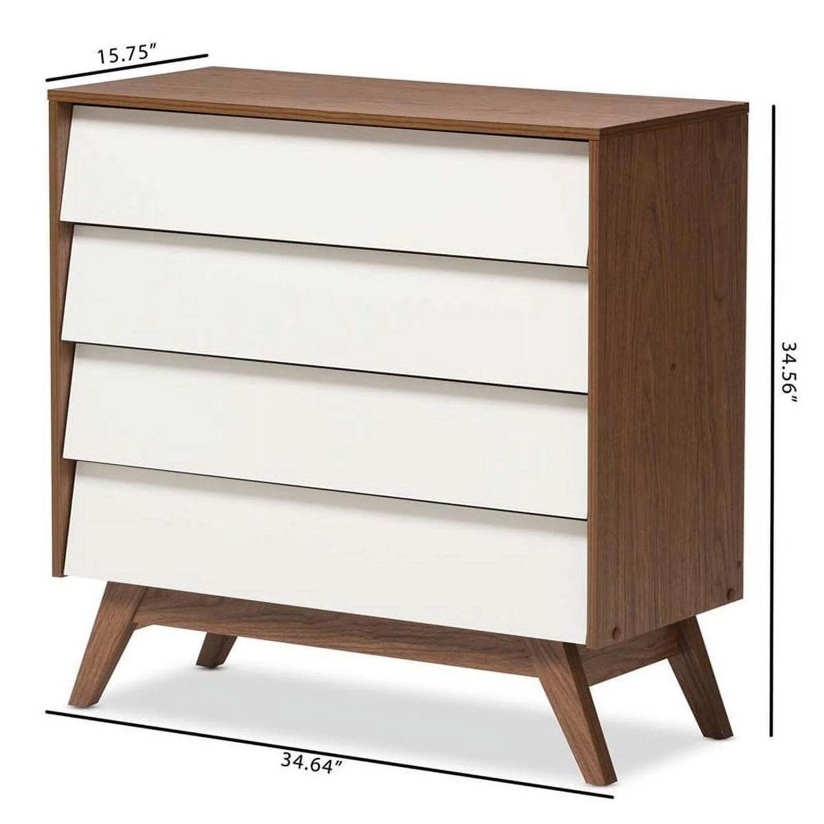 4 Piece 4 Drawer Chest 6 Drawer Dresser and 2 Nightstands Z4678