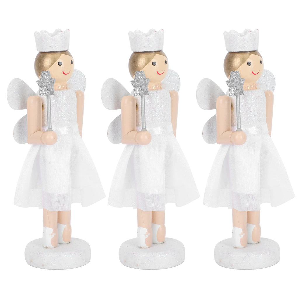 3Pcs Wooden Nutcracker Doll Toys D1279