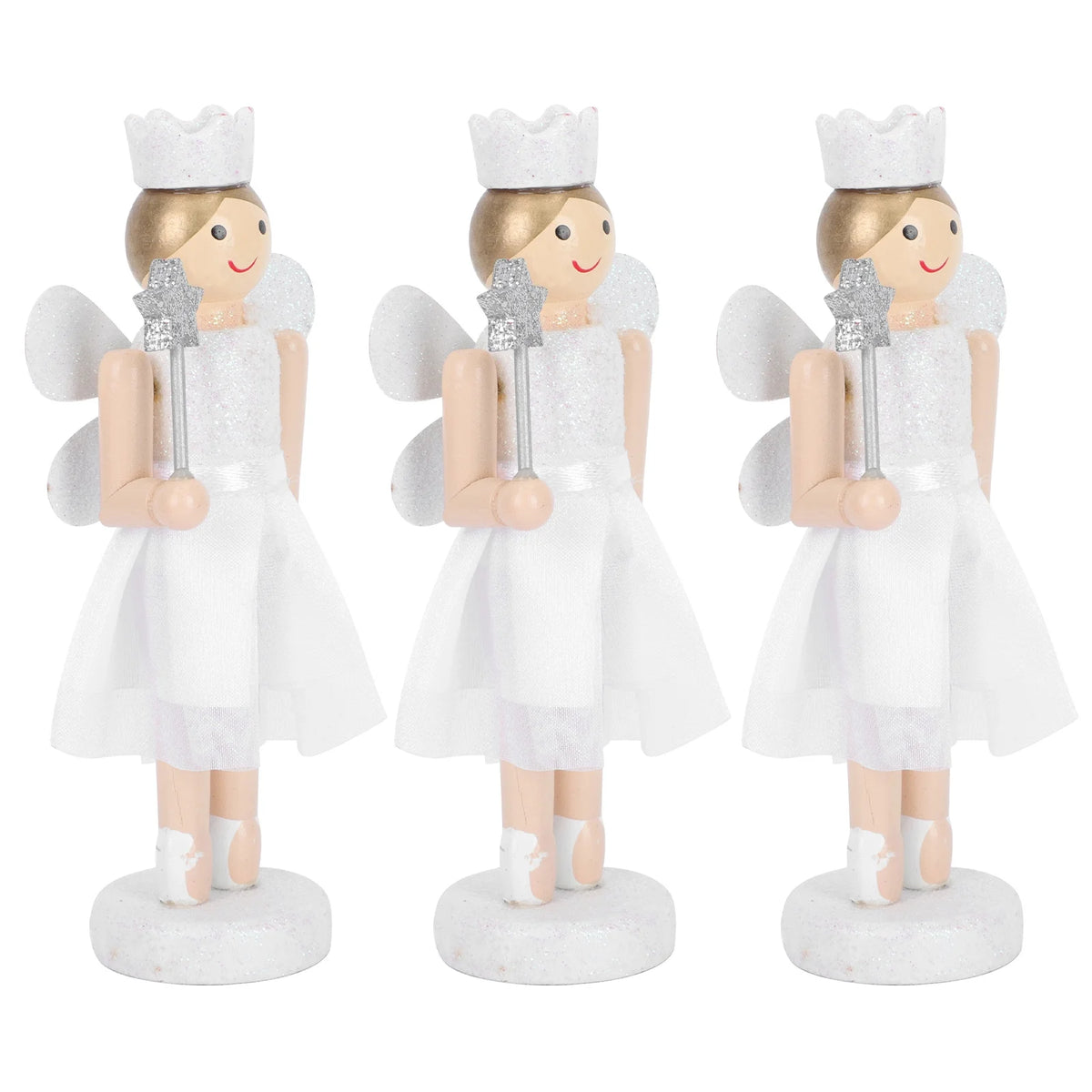 3Pcs Wooden Nutcracker Doll Toys D1279