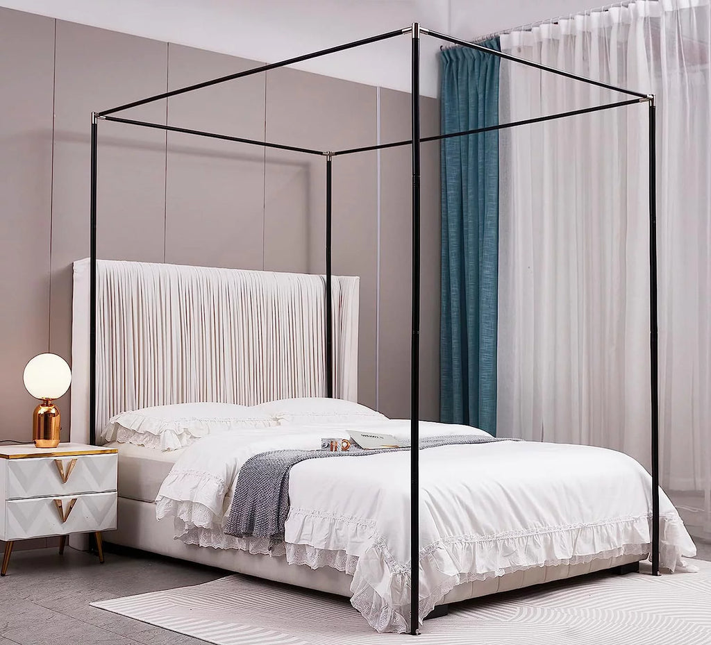Queen Size Black Canopy Bed Frame T8368