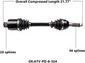 CV Axle Shaft Assemblies Pack of 2 T466