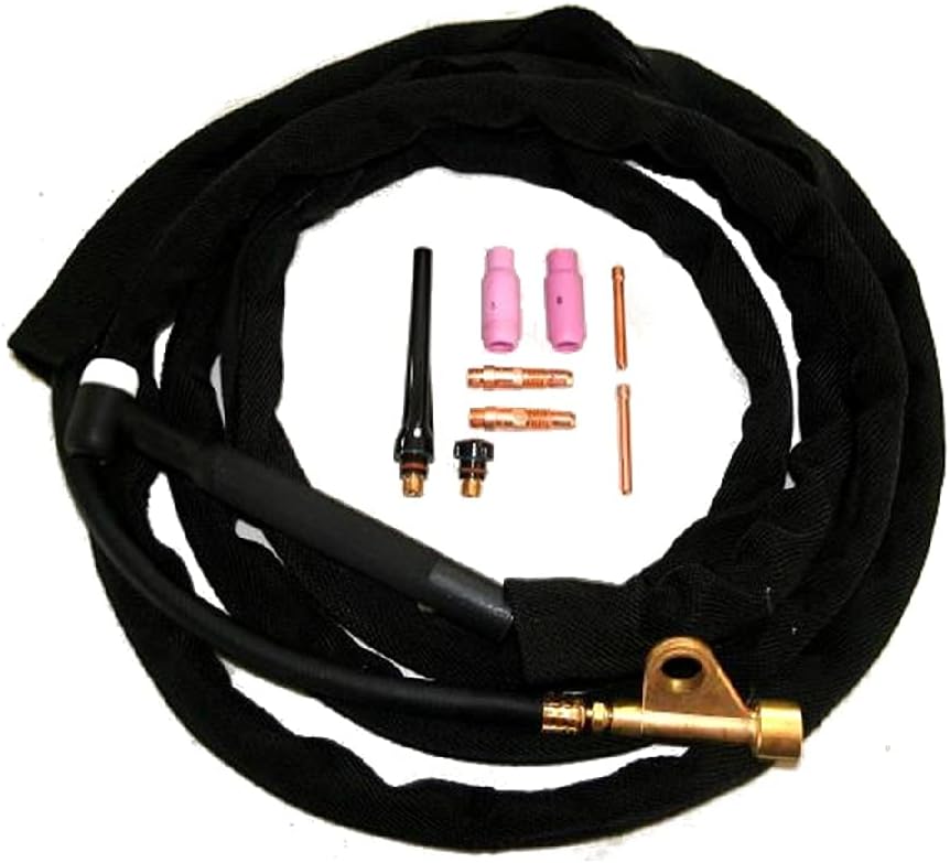 150-amp WP-17F Flexible Head 25-ft Power Cable Hose Air-cooled TIG Welding Torch Complete Package G255