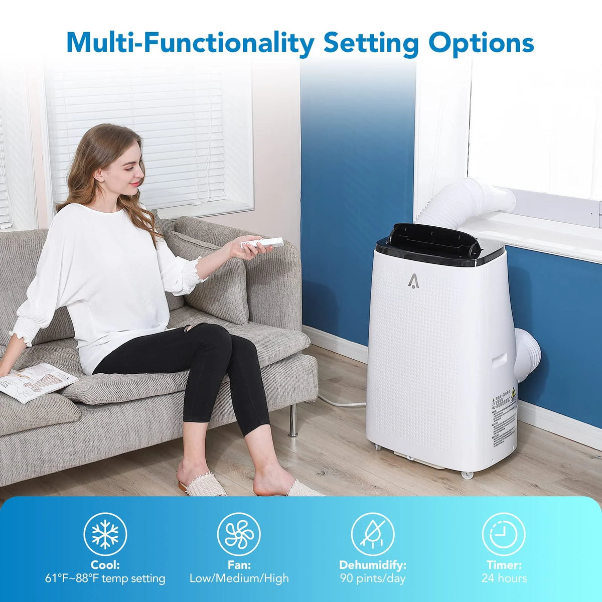 14000 BTU Portable Air Conditioner with Dehumidifier and Cooling Fan S5020