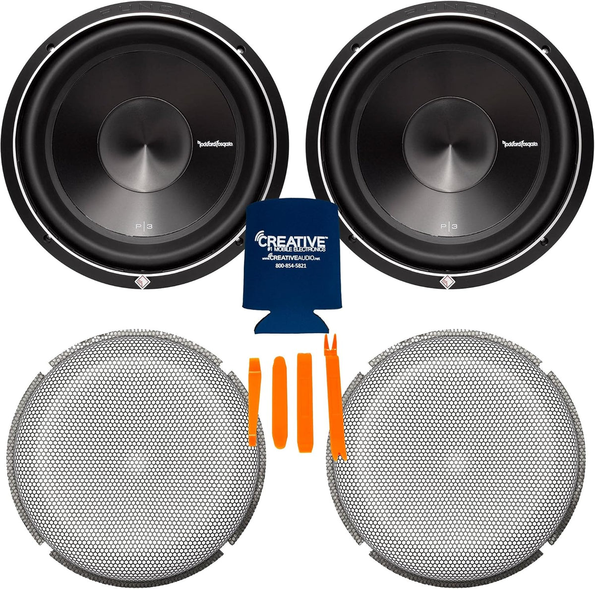 12" Dual 2-Ohm Subwoofers with Stamped Grille Insert M94111