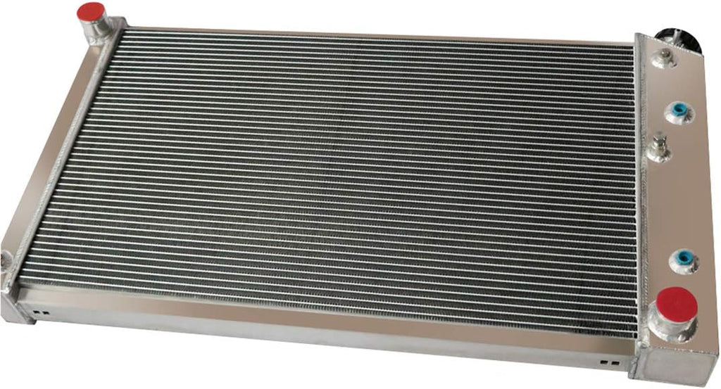 4 Row All Aluminum Engine Radiator with Fan Shroud Combo V4591
