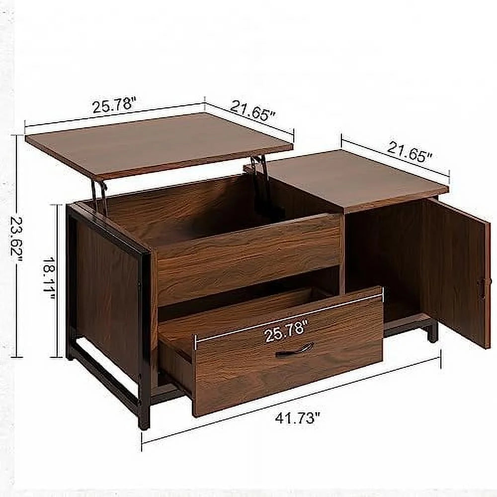 41.7" Lift Top Coffee Table with Drawer and Hidden Compartment G664165