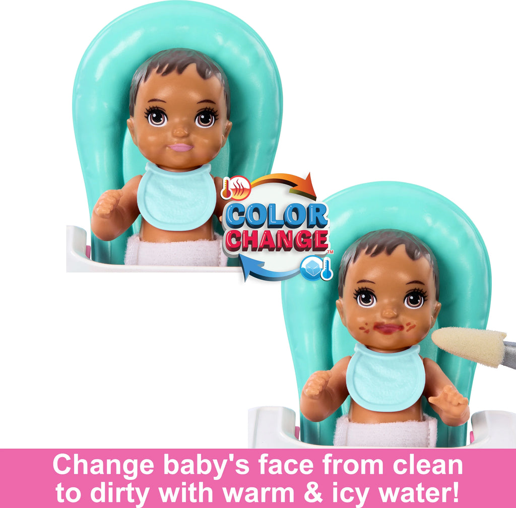 10 Piece Barbie Doll and Baby Playset K5422