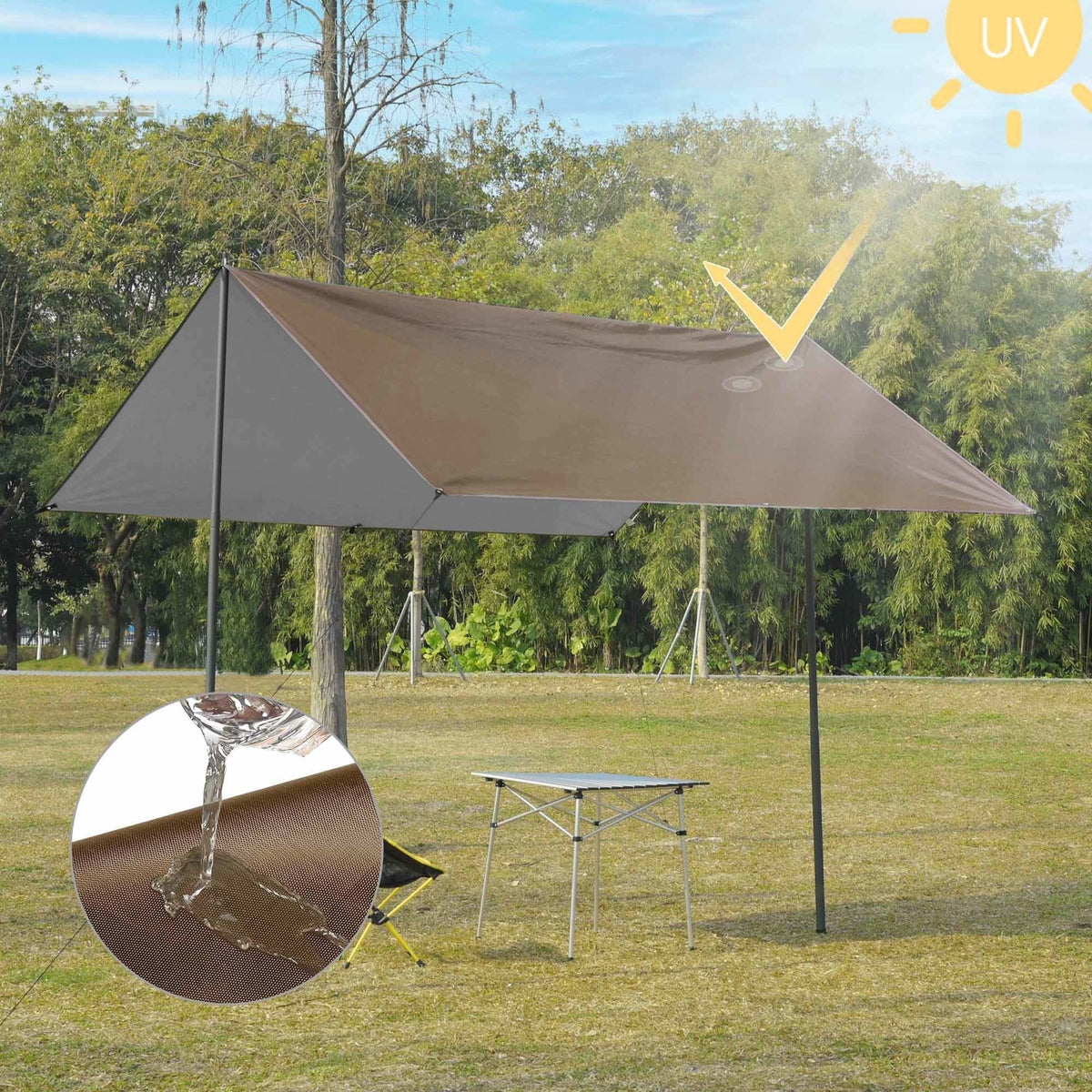 Waterproof Camping Tent Tarp with Carrying Bag J448