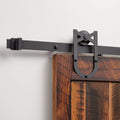 Black Steel Barn Door Hardware Kit A621572