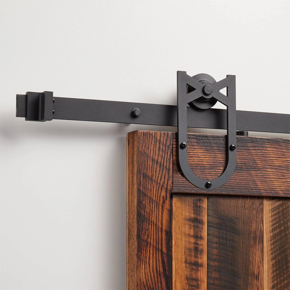 Black Steel Barn Door Hardware Kit A621572