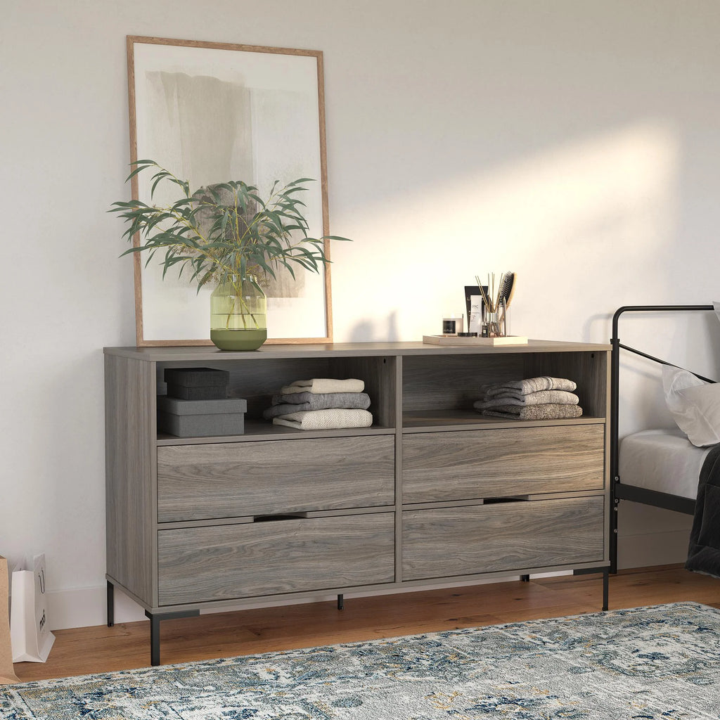 Weathered Oak Wide Dresser P344341