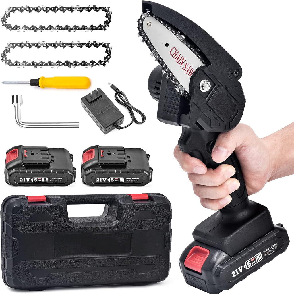 Cordless Electric Mini Chainsaw with 2 Batteries U3670