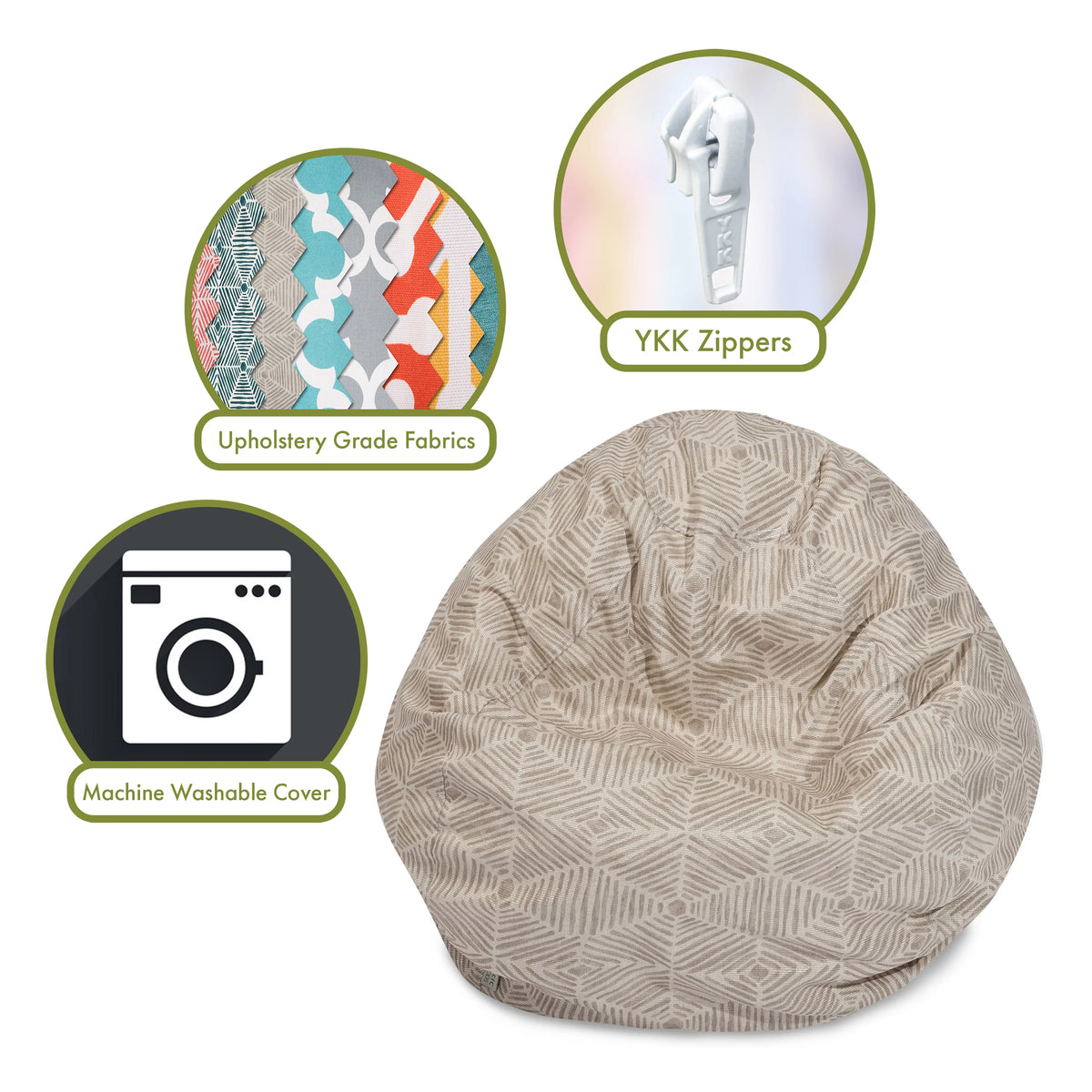 Beige Bean Bag Chair U832