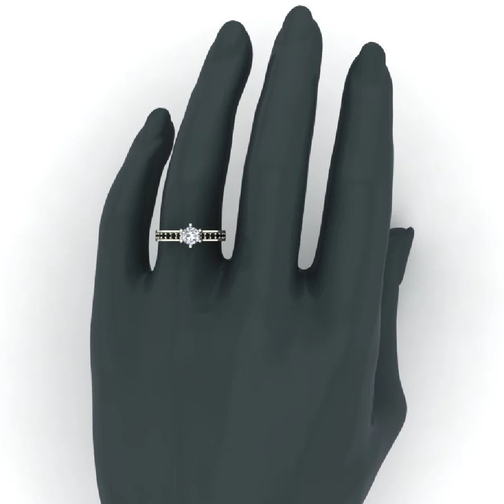 Black Diamond Ring 1.00 CT TW C34317