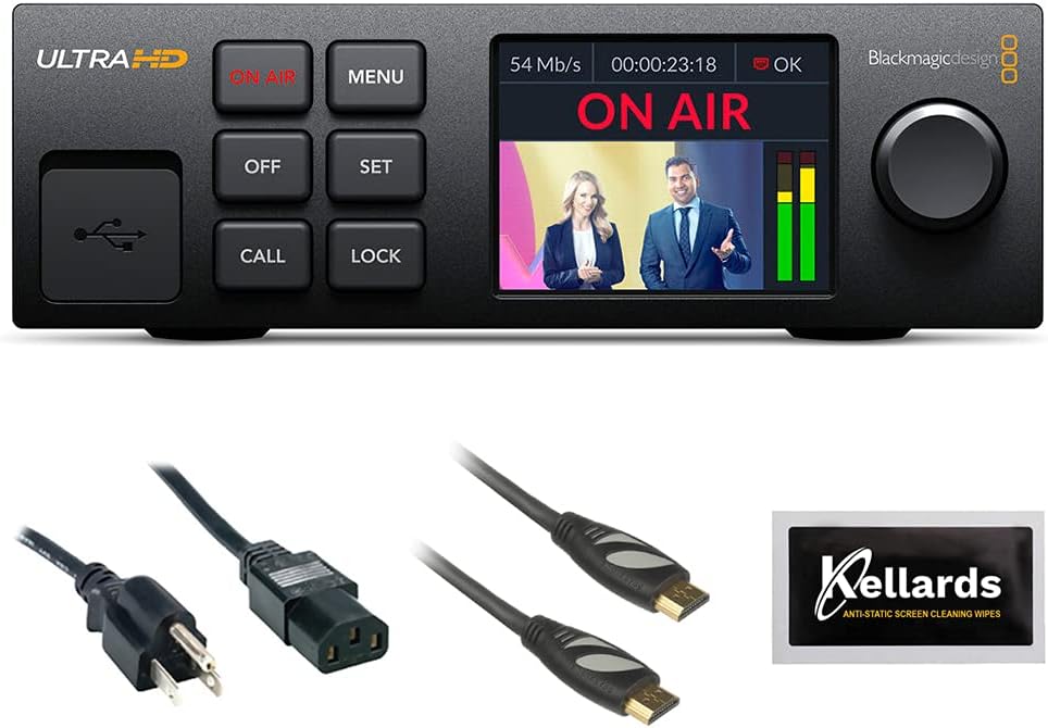 Web Presenter 4K Bundle with Power Cord, HDMI Cable, and Screen Cleaning Wipes (5-Pack) C55428