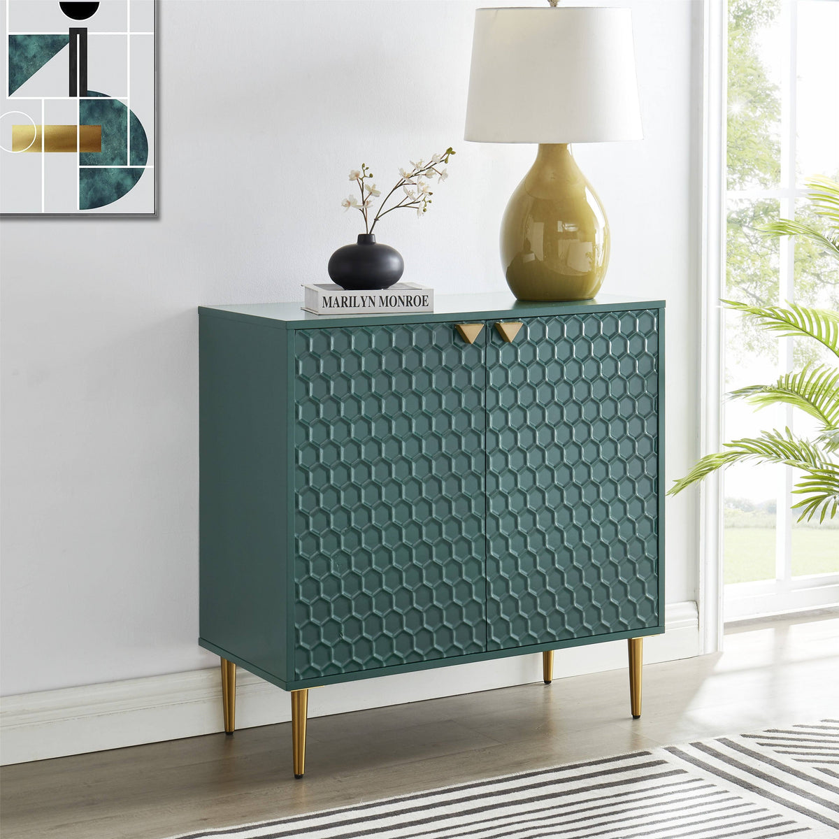 Green 2-Door Accent Cabinet G554