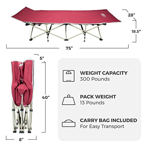 Folding Camping Cot 300 lbs T964