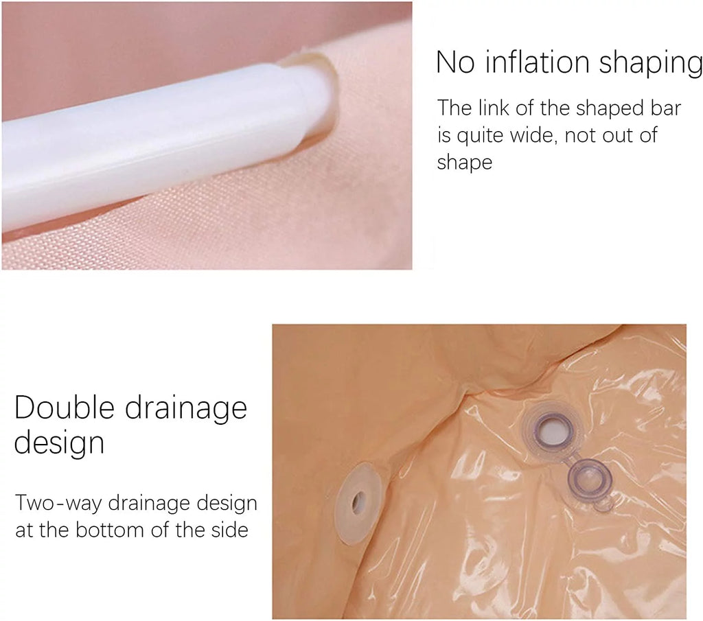 Pink PVC Inflatable Folding Bathtub K83951