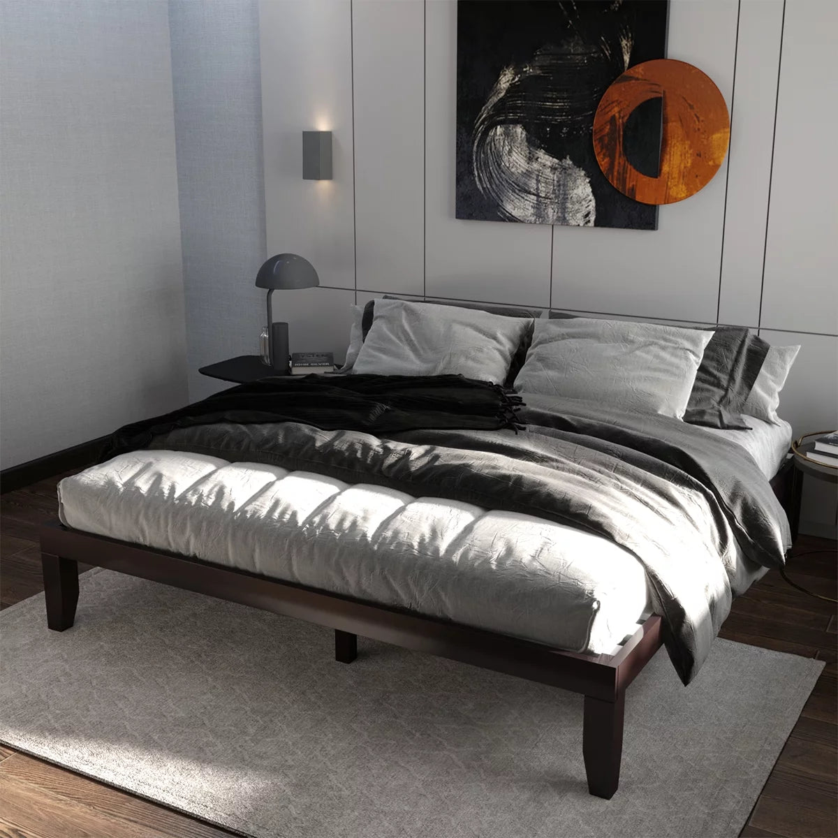 King Size 14'' Wooden Bed Frame H876