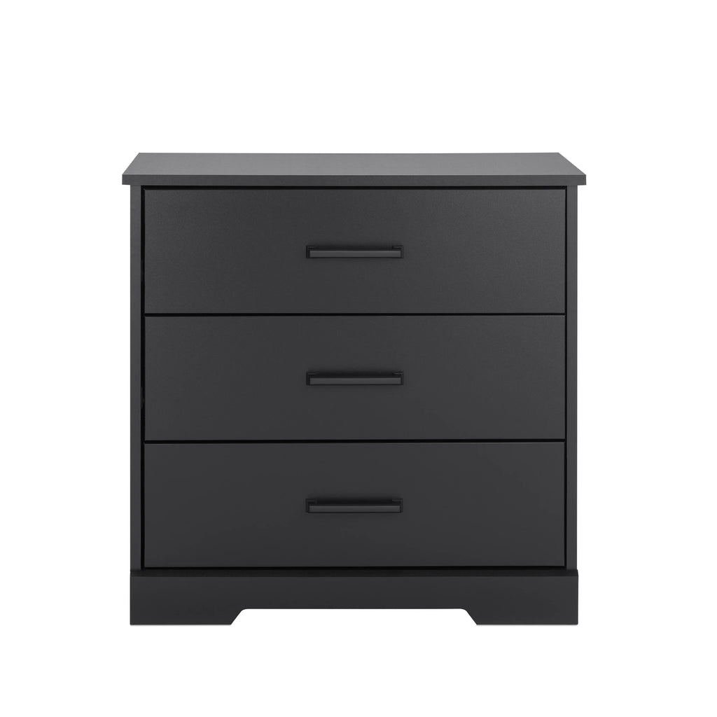 Black 3 Drawer Nightstand Bedside Table S9845