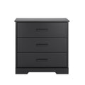 Black 3 Drawer Nightstand Bedside Table S9845