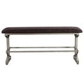 Rustic Brown Fabric Counter Height Bench C5255