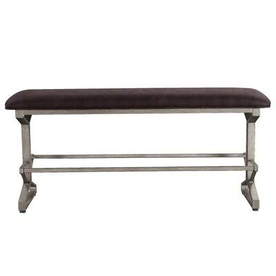 Rustic Brown Fabric Counter Height Bench C5255