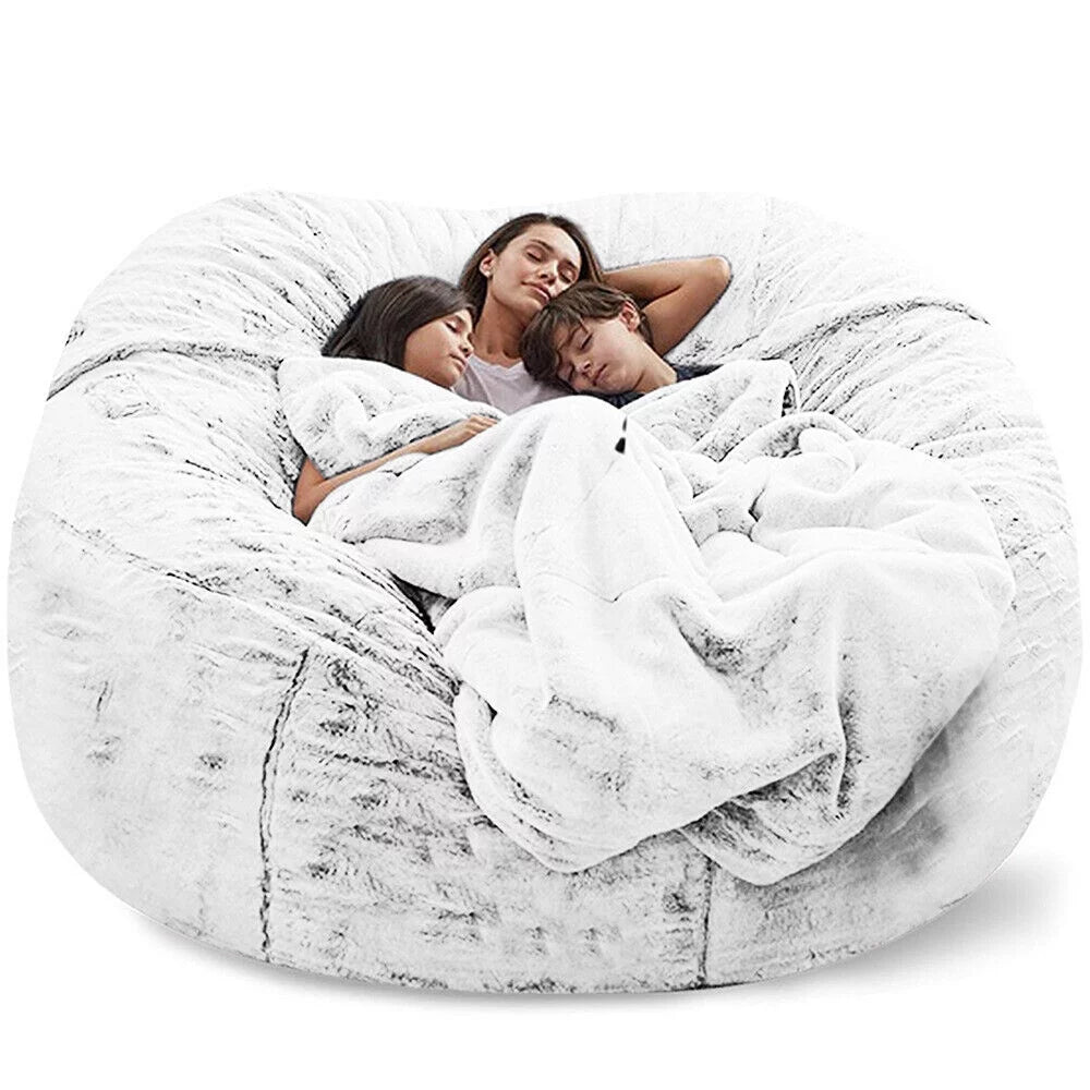 5FT Ultra Soft Bean Bag Chair Cover Light Grey T3212