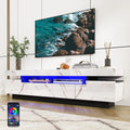 White High Gloss LED TV Stand with Storage B863955