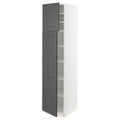 White High Cabinet with Shelves & 2 Doors G519