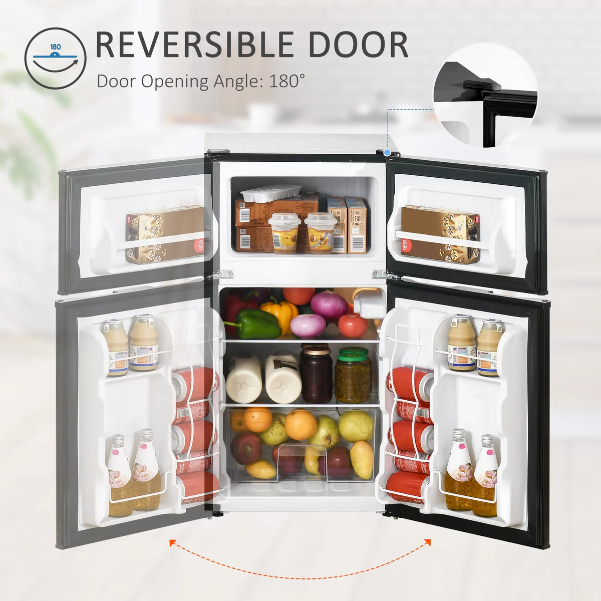 3.2 Cu.Ft Mini Fridge with Freezer L860