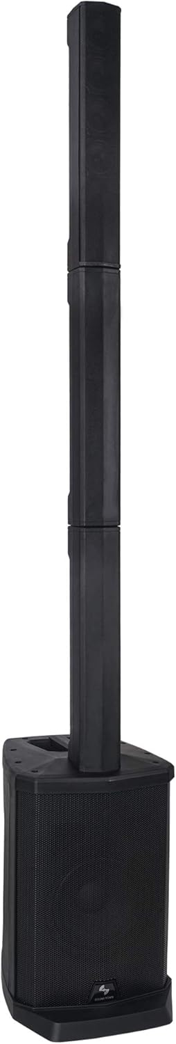 White Pair of Passive Wall-Mount Column Mini Line Array Speakers with 4 x 5” Woofers C669