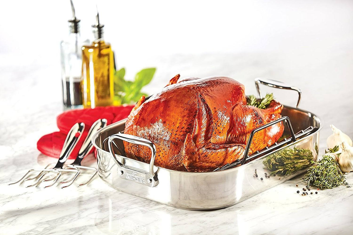Large Stainless Steel Roaster with Rack R428