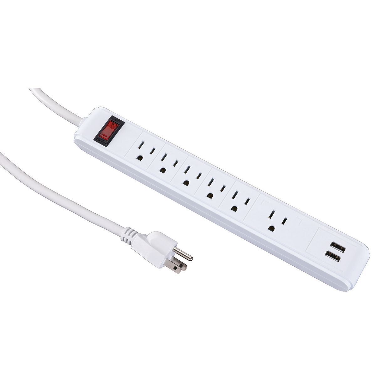 6-Outlet 2 USB Power Strip A386