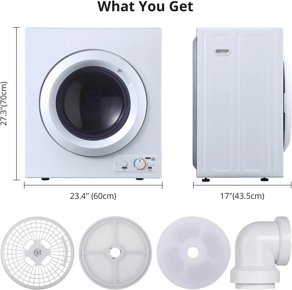Portable Electric Clothes Dryer 2.65 cu. ft Stainless Steel Tub M674