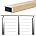 6.6ft Black Aluminum Cable Railing Handrail M557785