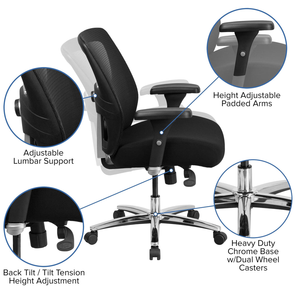 Black Mesh Ergonomic Office Chair T209613