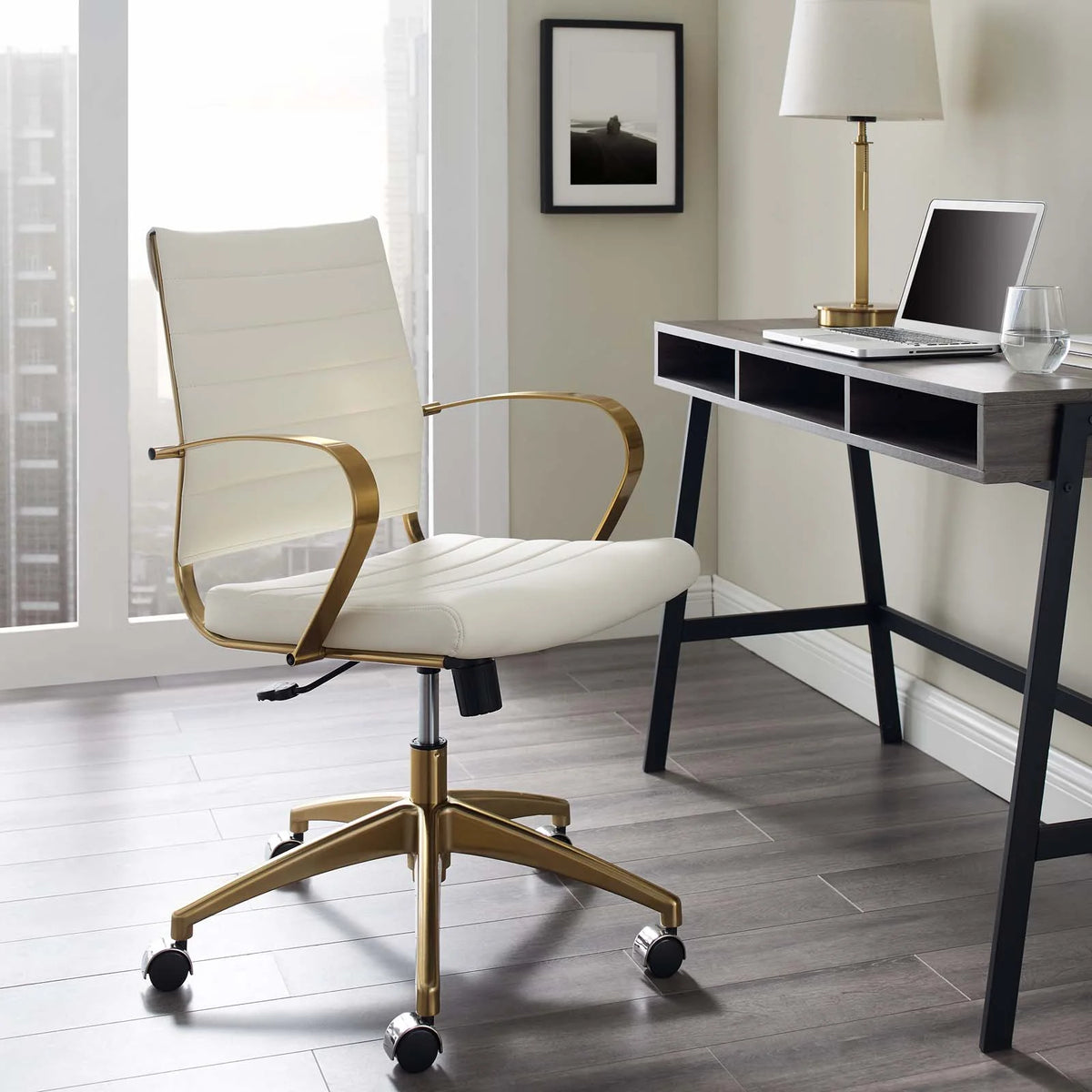 Gold Stainless Steel Office Chair T5923