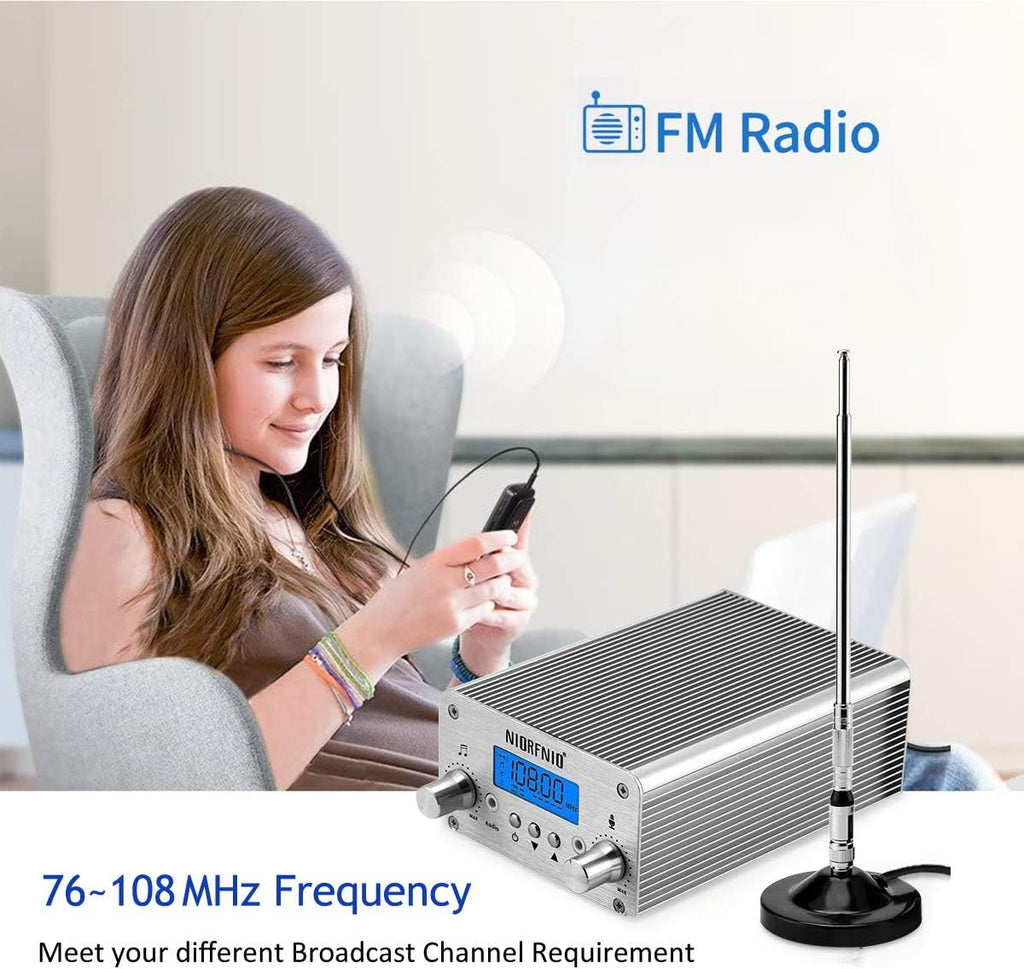88.0-108.00MHz PLL FM Transmitter Radio Stereo Station Wireless Broadcast with TNC Antenna J7746