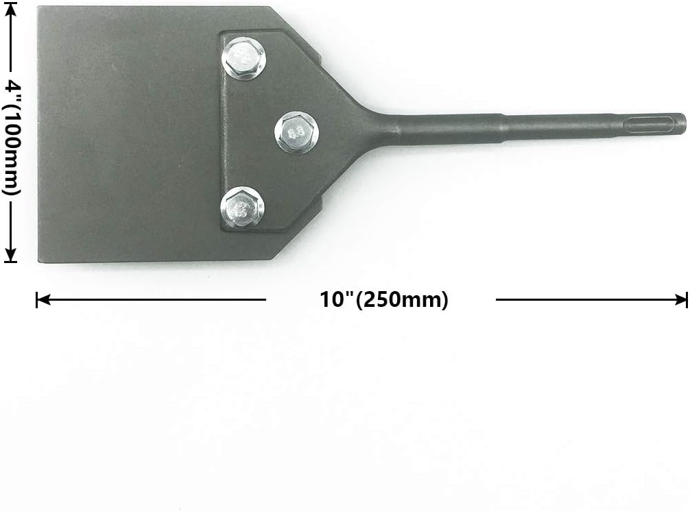 4 Inch Wide SDS-Plus Floor Scraper Tile & Thinset Scaling Chisel Pack of 2 V124