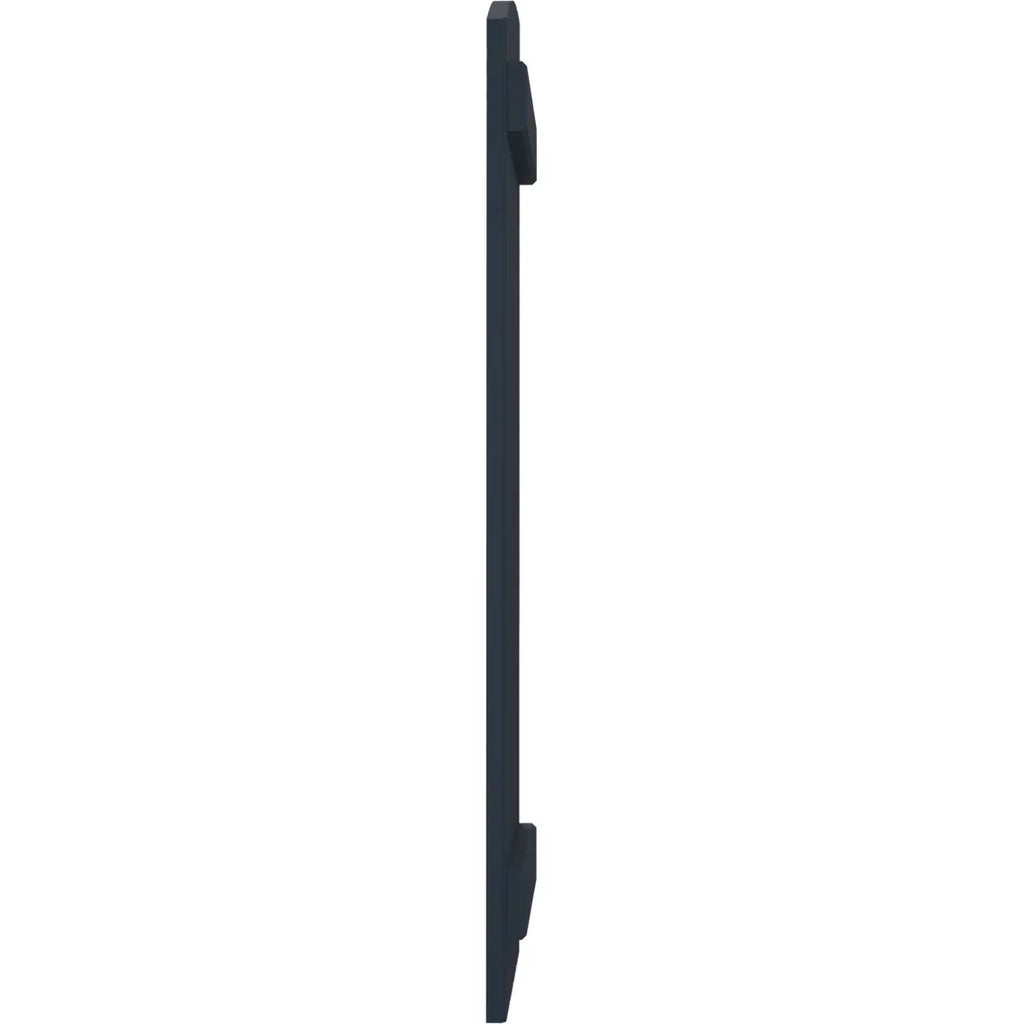 14"W x 58"H Real Wood Board-n-Batten Shutters with Elliptical Top, Starless Night Blue P919855