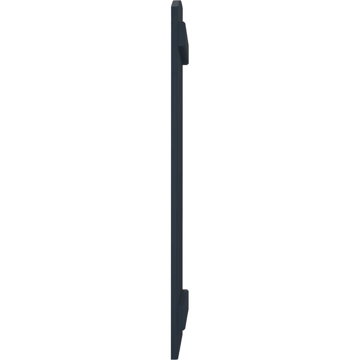 14"W x 58"H Real Wood Board-n-Batten Shutters with Elliptical Top, Starless Night Blue P919855