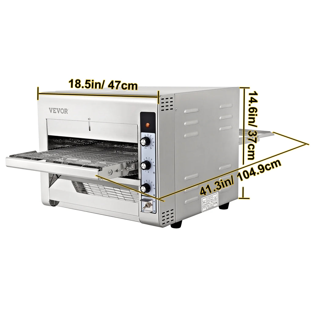 Stainless Steel Countertop Conveyor Pizza Oven for 14" Pizza M106872
