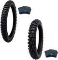 Off Road Knobby Front Tire 80/100-21 with Inner Tube + Rear Tire 100/90-19 with Inner Tube F4947