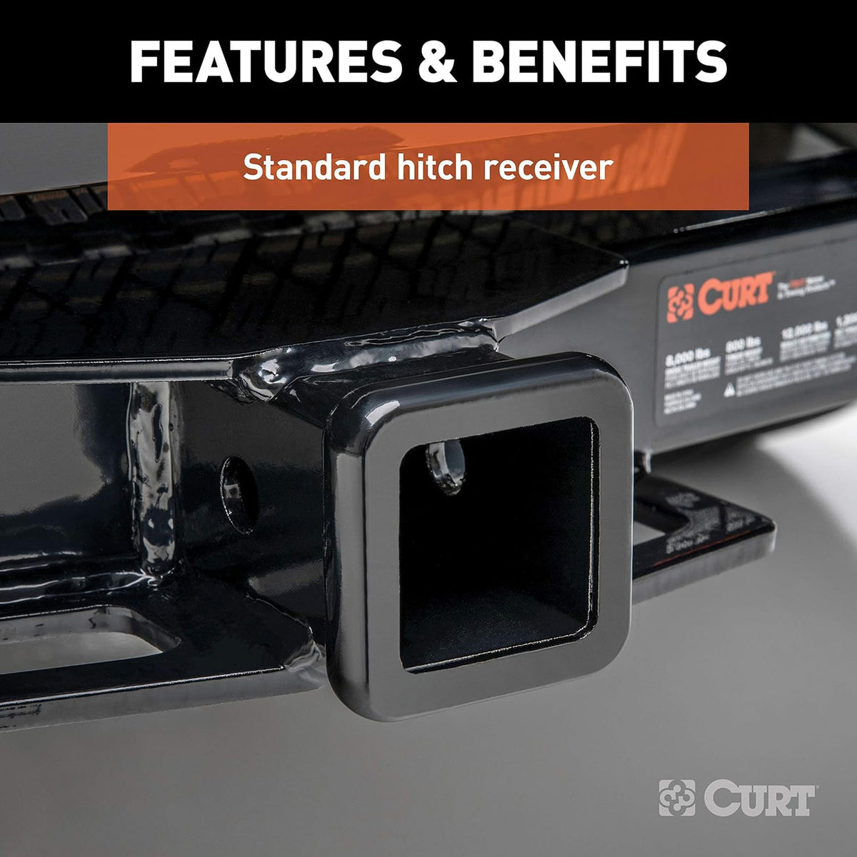 Class 3 Trailer Hitch, 2-Inch Receiver, Square Tube Frame E171808