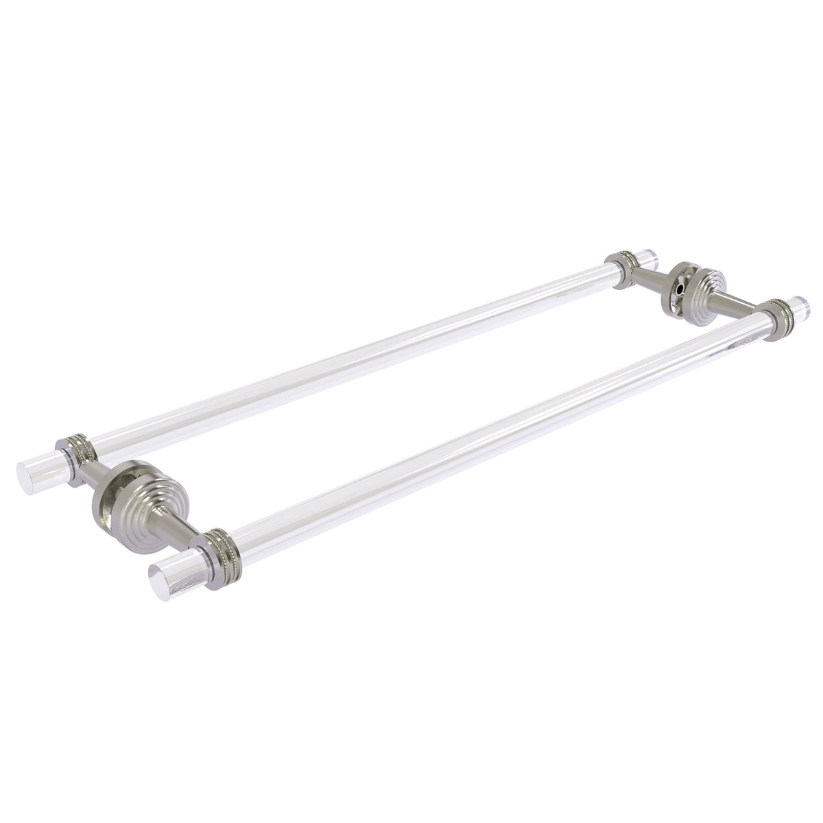 24 in. Back to Back Shower Door Towel Bar Satin Nickel F8836